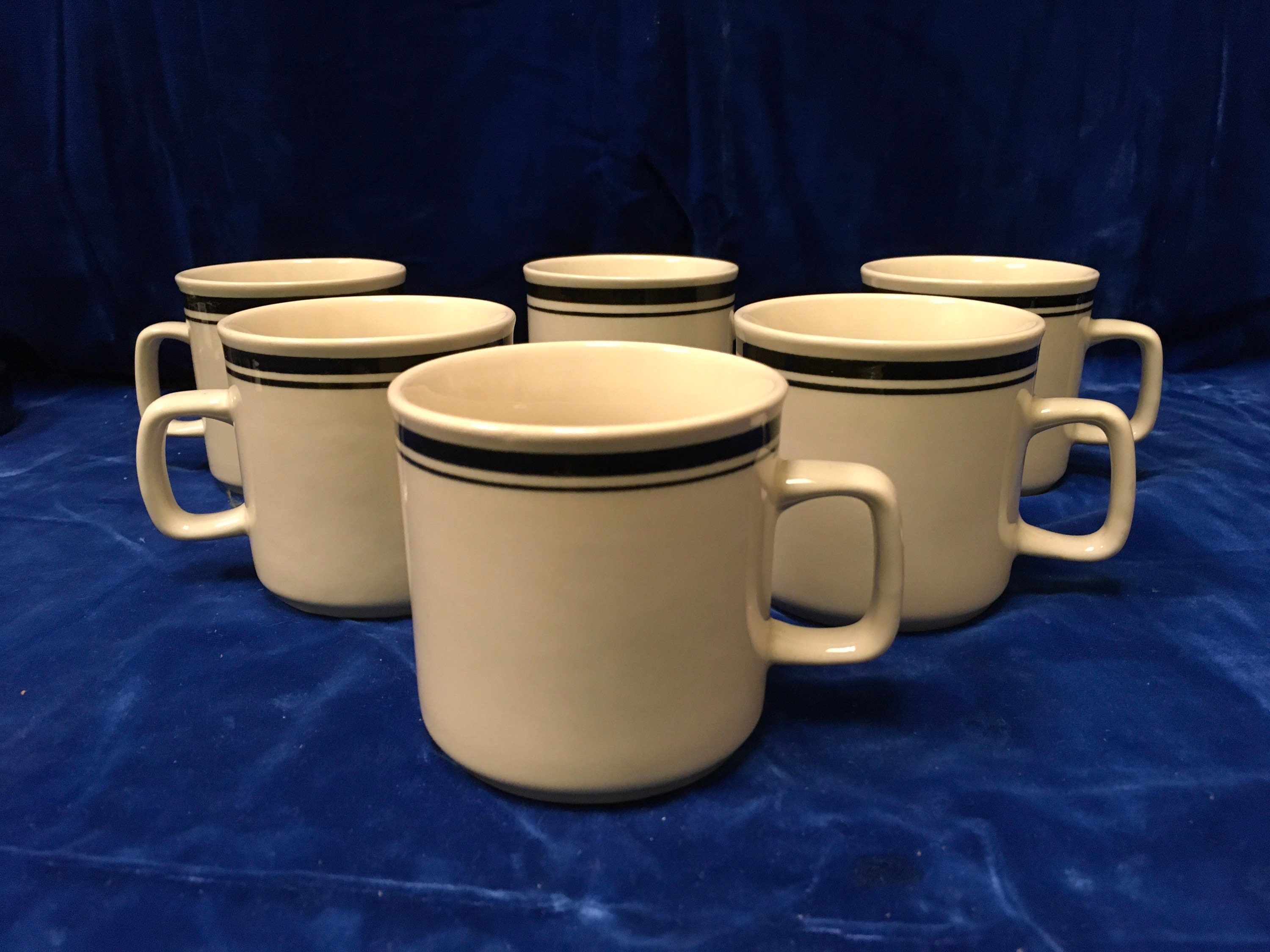 Lot of 6 Vintage Stoneware Coffee Mugs made in China. Etsy