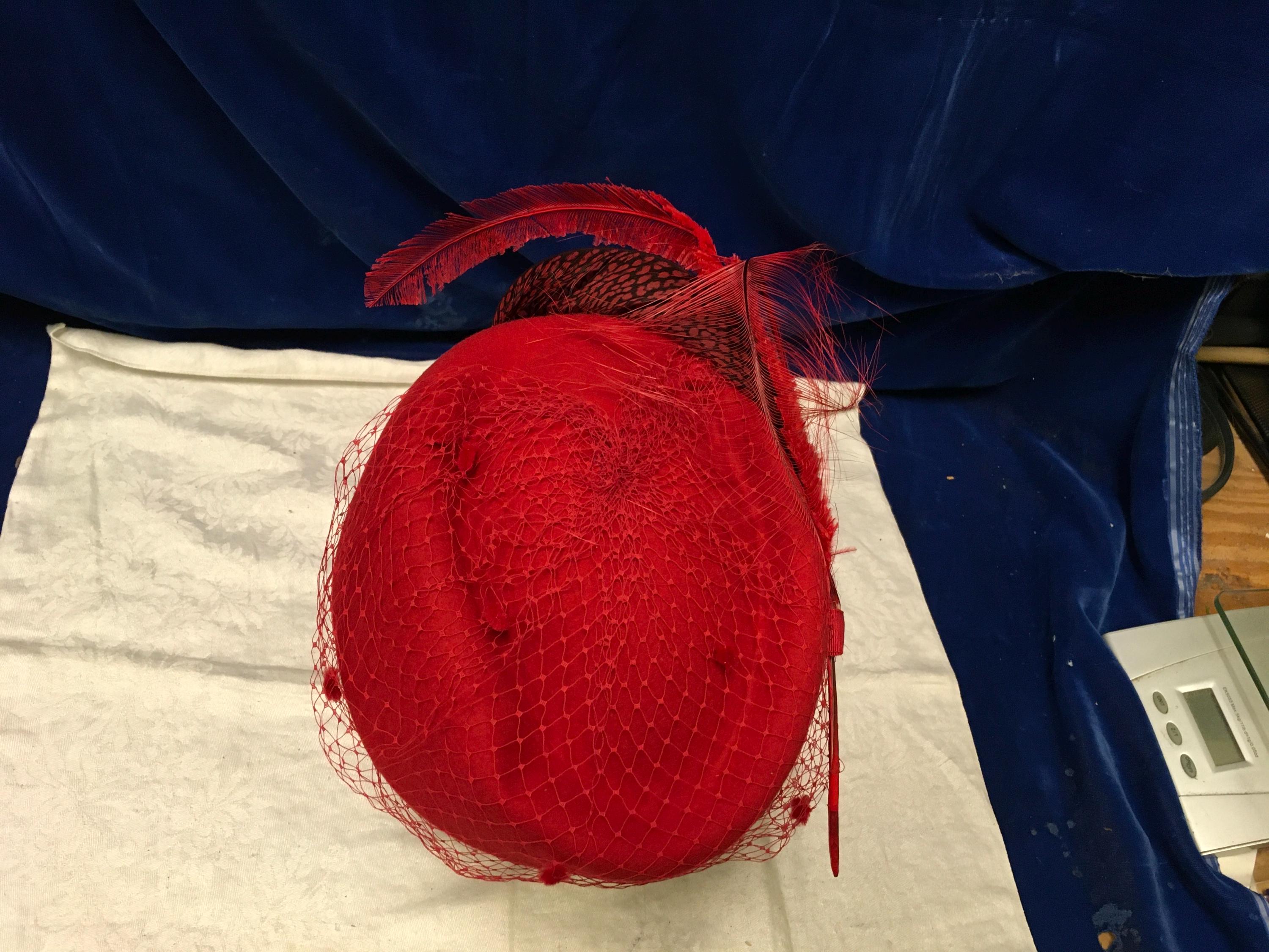 Vintage RED Miss Bierner Michael Howard 100% Wool Hat Made in U.S.A. With Box Vintage Michael Howard 100% Wool - Miss Bierner Hat - USA - Etsy main image 2
