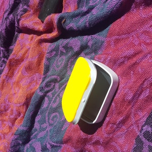 CUSTOM hand painted clam shell tin / pill case / travel case / upcycled container / your choice of design