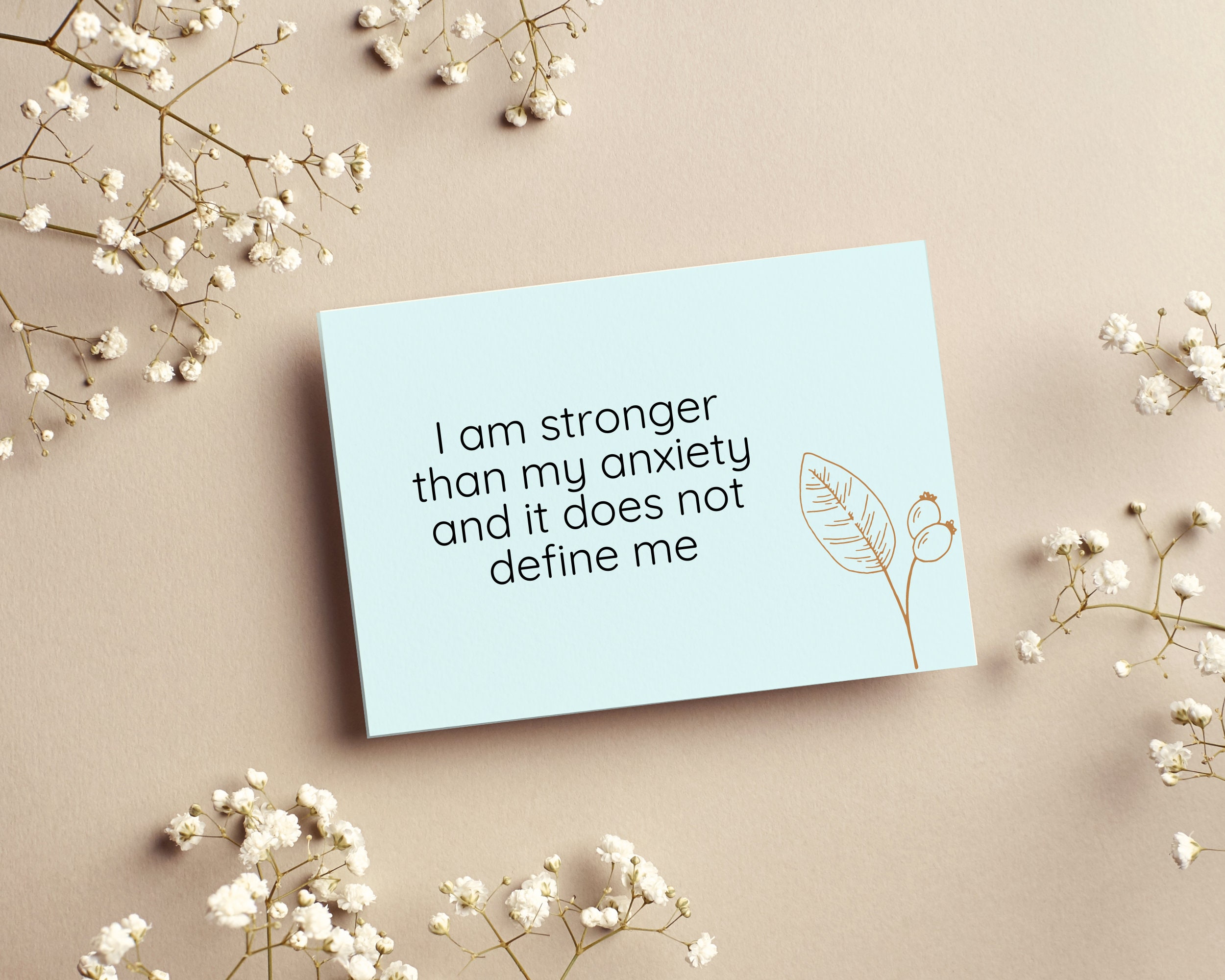 Positive Affirmation Cards for Anxiety| Instant Download PDF | Print at ...