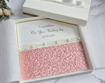 BOXED GREETINGS CARD Personalised, Pearl Wedding, Anniversary, Birthday, Mother's Day, Gift. 21st 30th 40th 50th 60th 70th 80th 90th 100th