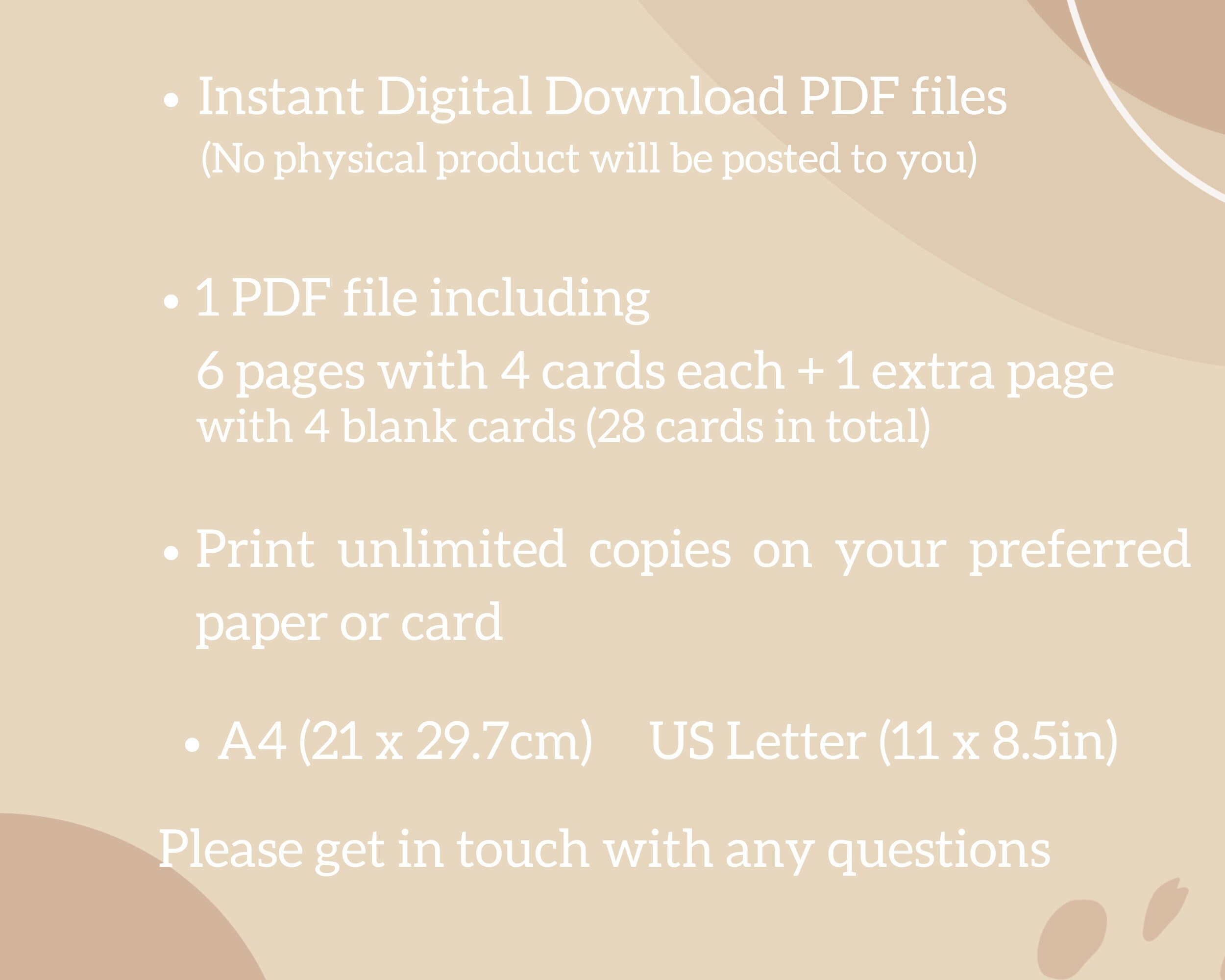 Positive Affirmation Cards for Anxiety| Instant Download PDF | Print at ...
