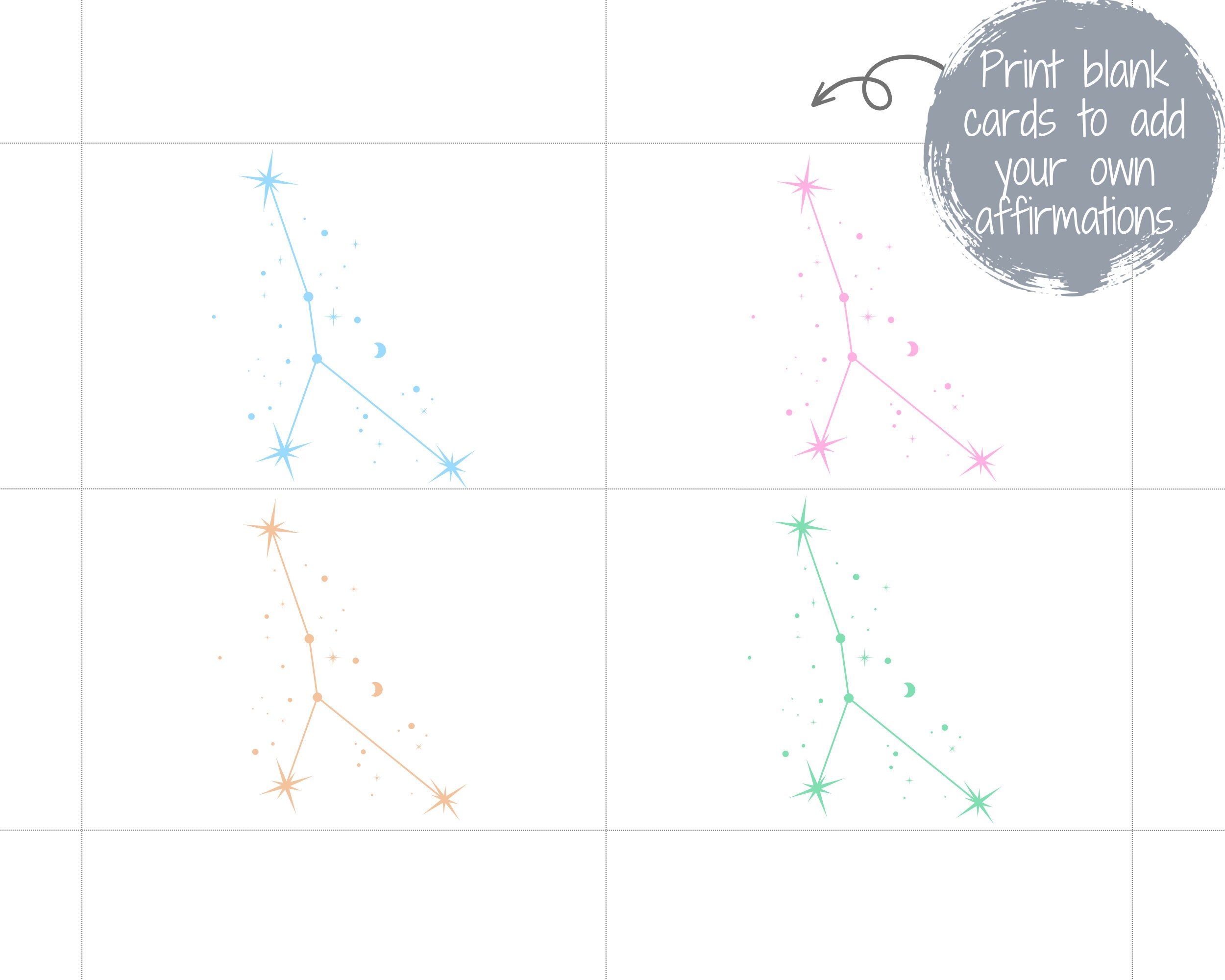 Cancer Card.pdf Cancer Zodiac Affirmation Cards Instant Download PDF Print at Home A4 ...