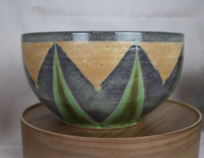 Fruit Bowl Handmade Ceramic Bowl Salad Bowl Patterned Ceramic Bowl Ceramic Tableware Pottery Dish Fruit Bowl Art Deco Bowl