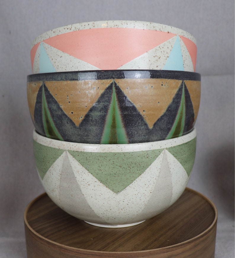 Fruit Bowl Handmade Ceramic Bowl Salad Bowl Patterned Ceramic Bowl Ceramic Tableware Pottery Dish Fruit Bowl Art Deco Bowl