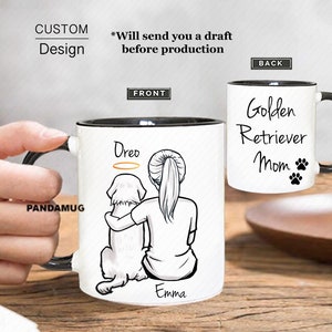 Custom Golden Retriever Mug, Golden Retriever Gift, Golden Retriever Mom Mug, Golden Retriever Dad Mug, Graduation Gift, Room Decoration image 1