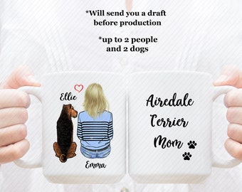 Custom Airedale Terrier Mug, Airedale Terrier Lover Mug, Gift For Dog Lover, Airedale Terrier Dad Mug, Airedale Terrier Mom Mug