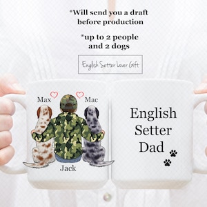 Custom English Setter Mug, English Setter Dad Mug, English Setter Mom Mug, English Setter Lover Mug, English Setter Lover Gift