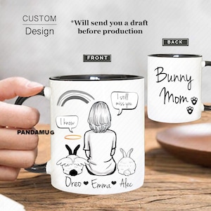 Custom Rabbit Mug, Custom Bunny Mug, Bunny Mom Mug, Bunny Dad Mug, Gift For Bunny Mom, Gift For Bunny Dad, Graduation Gift, Room Decoration