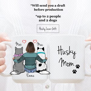 Custom Husky Mug, Husky Dad Mug, Husky Mom Mug, Husky Lover Mug, Husky Lover Gift, Graduation Gift, Room Decoration