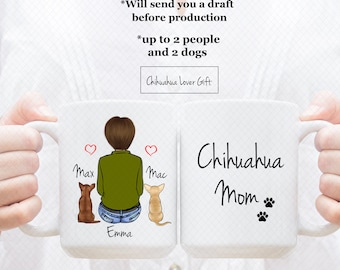 Personalisierte Chihuahua Tasse, Geschenk für Tierliebhaber