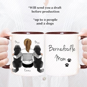 Custom Bernedoodle Mug, Bernedoodle Lover Mug, Gift For Dog Lover, Bernedoodle Dad Mug, Bernedoodle Mom Mug, Gift for Dad, Gift for Mom