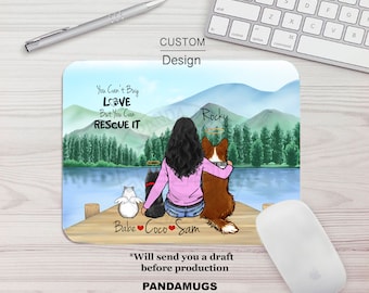 Custom Mousepad - Companion Animal Mousepad - Dog - Cat - Horse - Bunny - Bird - Turtle - Snake - Raccoon - Chinchilla - Room Decoration