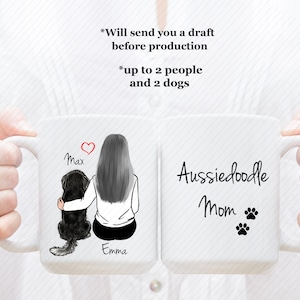 Caneca personalizada de Aussiedoodle, caneca para quem ama Aussiedoodle, presente para quem ama cachorros, caneca para mãe de Aussiedoodle, caneca para pai de Aussiedoodle, decoração de quarto