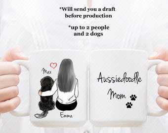 Custom Aussiedoodle Mug, Aussiedoodle Lover Mug, Gift For Dog Lover, Aussiedoodle Mom Mug, Aussiedoodle Dad Mug, Room Decoration