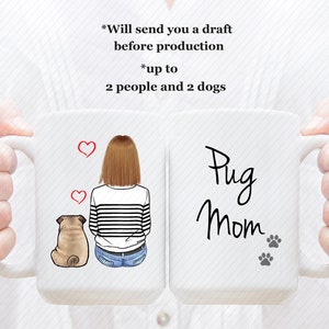 Personalized Pug Mug, Pug Mom Mug, Pug Dad Mug, Pug Lover Gift, Dog Lover Gift, Pug Parent Gift