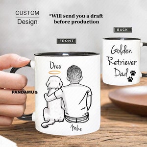 Custom Golden Retriever Mug, Golden Retriever Gift, Golden Retriever Mom Mug, Golden Retriever Dad Mug, Graduation Gift, Room Decoration image 2