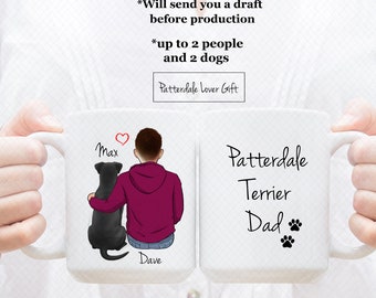Custom Patterdale Terrier Mug, Patterdale Terrier Dad Mug, Patterdale Terrier Mom Mug, Patterdale Terrier Lover Gift