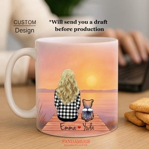 Anpassad Yorkshire terrier-mugg, personlig kaffemugg med husdjursporträtt