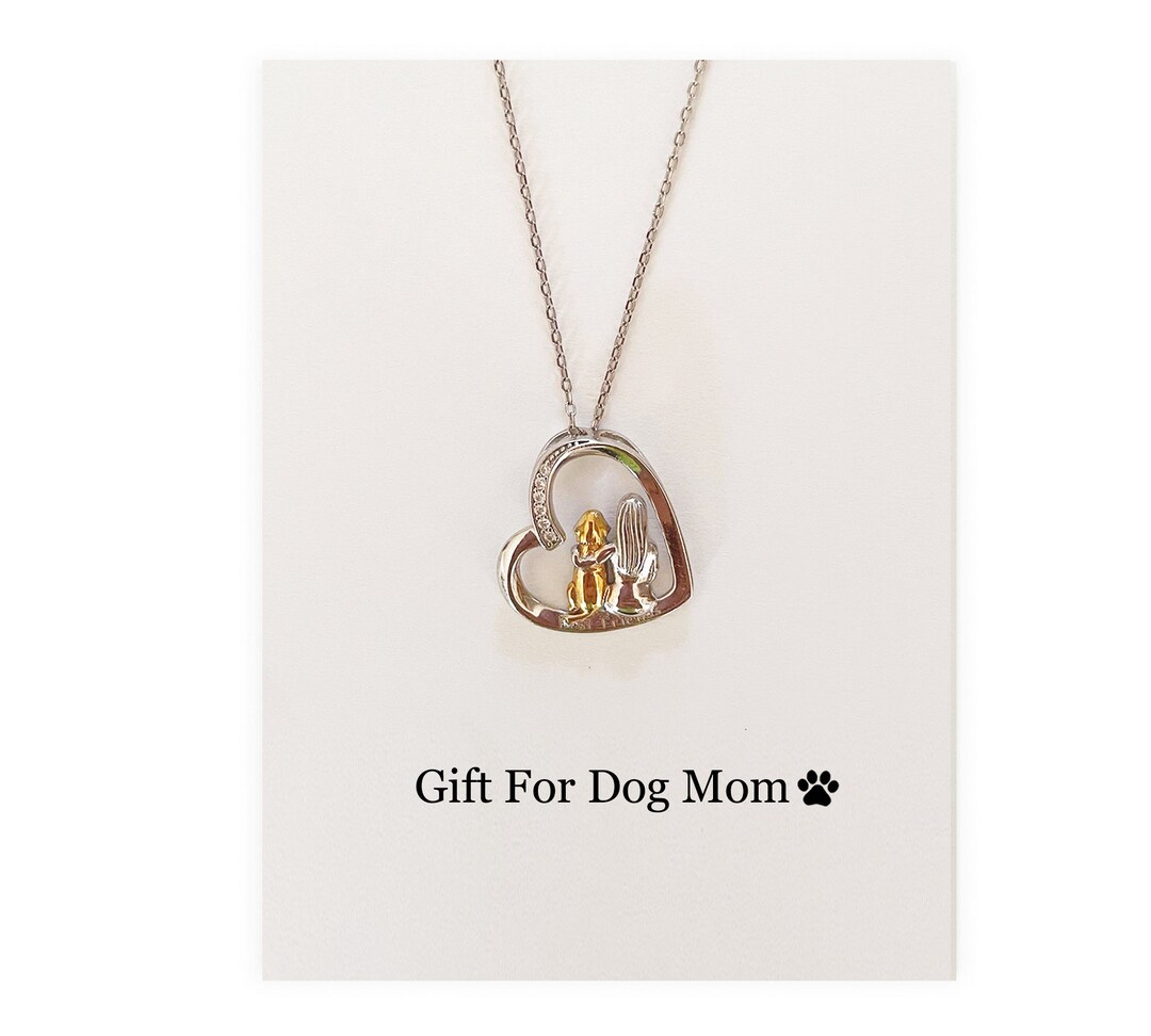Gold Plated Sterling Silver Necklace Dog Mom Necklace Dog Lover Necklace Best Friends Necklace