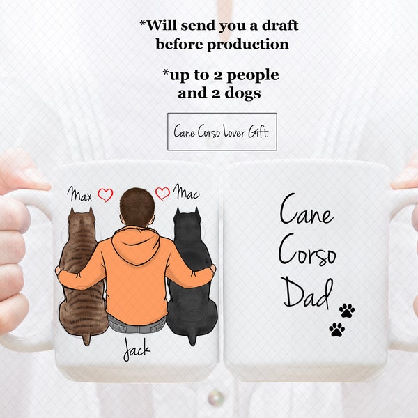 Tazza personalizzata Cane Corso, regalo personalizzato per gli amanti dei cani