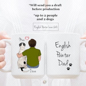 Custom English Pointer Mug, English Pointer Dad Mug, English Pointer Mom Mug, English Pointer Lover Mug, English Pointer Lover Gift