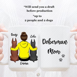 Personalized Doberman Mug, Doberman Mug, Doberman Mom Mug, Doberman Dad Mug, Dog Lover Gift, Gift ForDoberman Lover