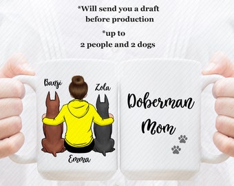 Personalized Doberman Mug, Doberman Mug, Doberman Mom Mug, Doberman Dad Mug, Dog Lover Gift, Gift ForDoberman Lover