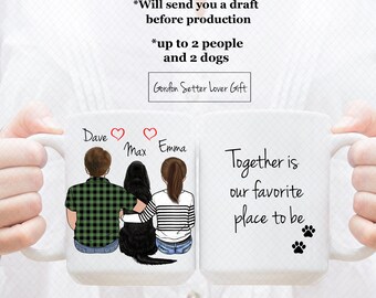 Taza personalizada de Gordon Setter, regalo para amantes de los perros