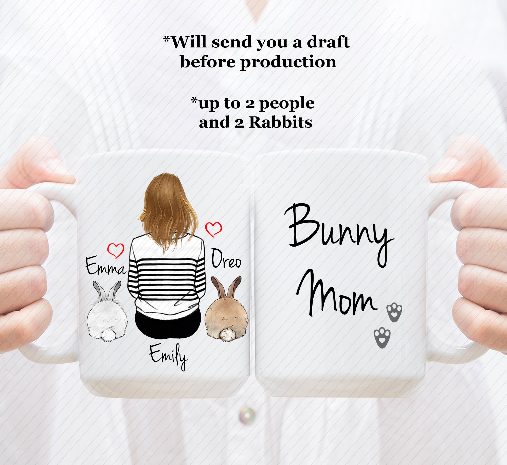 Custom Rabbit Mug Custom Bunny Mug Bunny Mug Bunny Dad Mug Etsy
