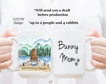Custom Rabbit Mug, Custom Bunny Mug, Bunny Mug, Bunny Dad Mug, Bunny Mom Mug, Bunny Lover Mug, Bunny Water Bottle, Room Decoration