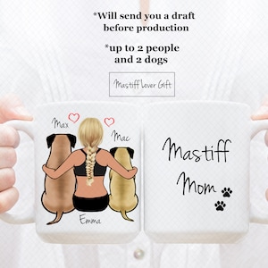 Custom Mastiff Mug, Mastiff Dad Mug, Mastiff Mom Mug, Mastiff Lover Mug, Mastiff Lover Gift, Graduation Gift, Room Decoration