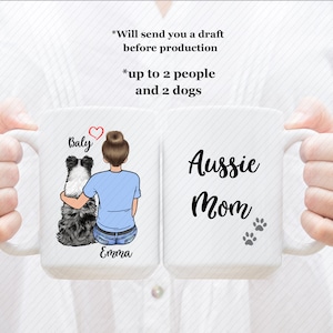 Custom Australian Shepherd Mug, Australian Shepherd Dad Mug, Australian Shepherd Mom Mug, Aussie Lover Mug, Graduation Gift image 1