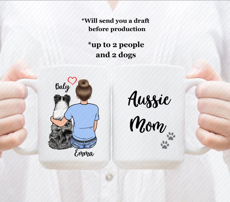 Custom Australian Shepherd Mug, Australian Shepherd Dad Mug, Australian Shepherd Mom Mug, Aussie Lover Mug, Graduation Gift image 1