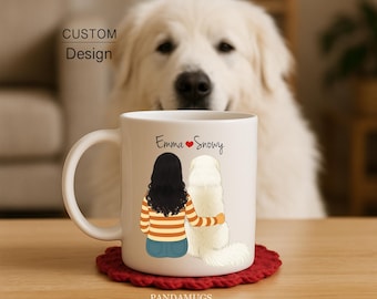 Personalized Great Pyrenees Mug – Custom Dog Portrait Coffee Cup