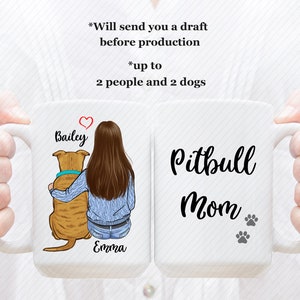 Personalized Pitbull Mug, Pitbull Dad Mug, Pitbull Mom Mug, Dog Lover Gift, Gift For Dog Mom, Gift For Dog Dad, Gift For Pitbull Lover