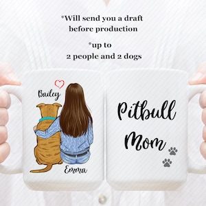 Personalized Pitbull Mug, Pitbull Dad Mug, Pitbull Mom Mug, Dog Lover Gift, Gift For Dog Mom, Gift For Dog Dad, Gift For Pitbull Lover