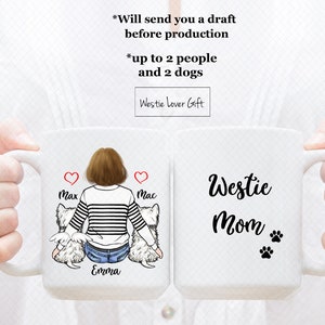 Custom Westie Mug, Westie Dad Mug, Westie Mom Mug, Westie Lover Mug, Westie Lover Gift, Graduation Gift, Room Decoration