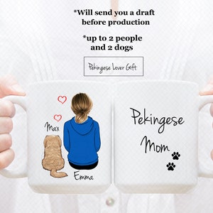 Custom Pekingese Mug,  Pekingese Dad Mug,  Pekingese Mom Mug,  Pekingese Lover Mug, Pekingese Lover Gift