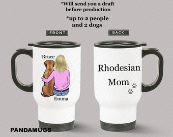 Personalized Rhodesian Ridgeback Mug, Rhodesian lover Gift, Rhodesian Mom Gift, Rhodesian Dad Gift
