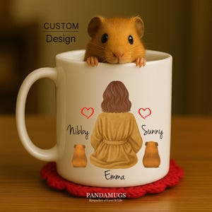 Custom Guinea Pig Mug, Personalized Pet Lover Gift