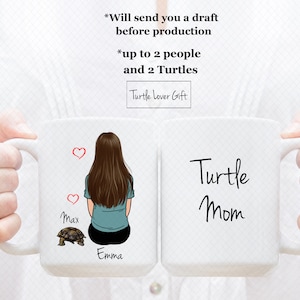 Custom Turtle Mug, Turtle Dad Mug, Turtle Mom Mug, Turtle Lover Mug, Turtle Lover Gift