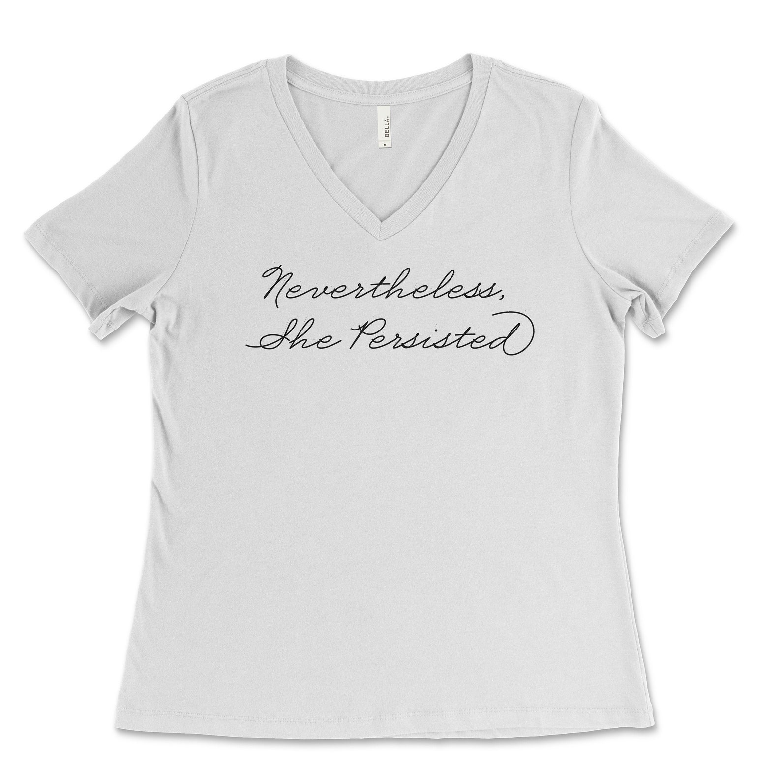 Nevertheless She Persisted Feminist Vneck Shirt Feminist Etsy
