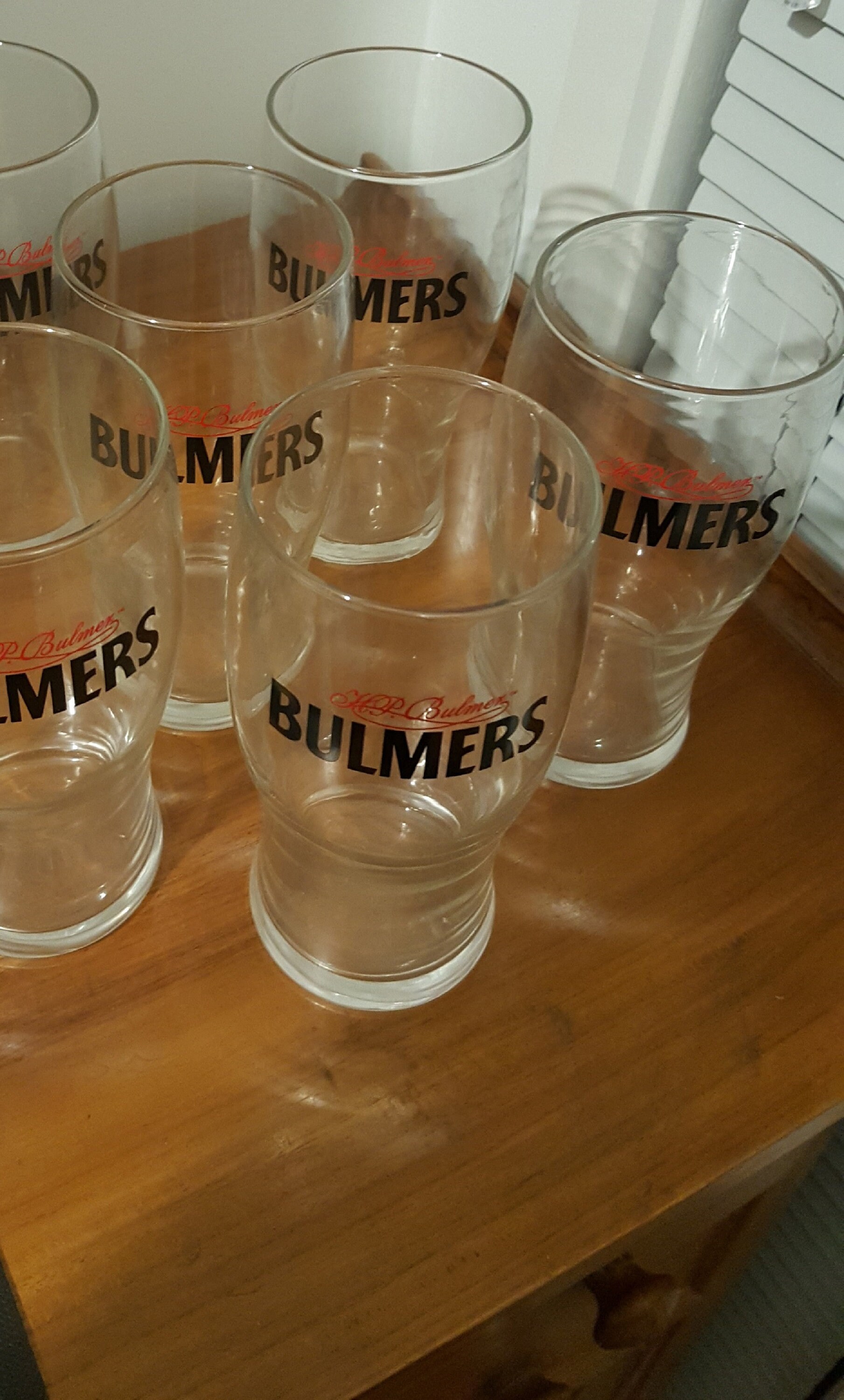 6 Bulmers Cider 570 ML Pint Glasses For Your Man Cave Home Etsy