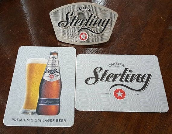 complete set of 10 /&1 CARLTON BLACK ALE Beer Coasters collectable