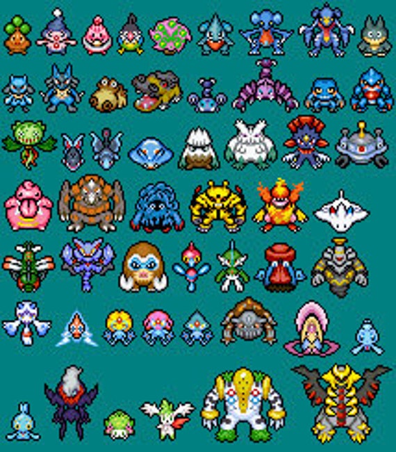 4th Generation 438 479 Pokemon Perlers Mystery Dungeon Etsy