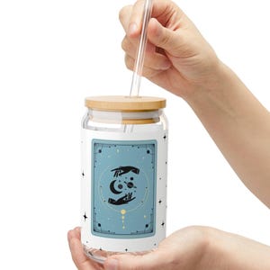Vaso para sorber Universo en tus manos, 16 oz / tapa y pajita incluidas