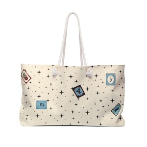 Sac week-end étoiles et cartes, fourre-tout de voyage