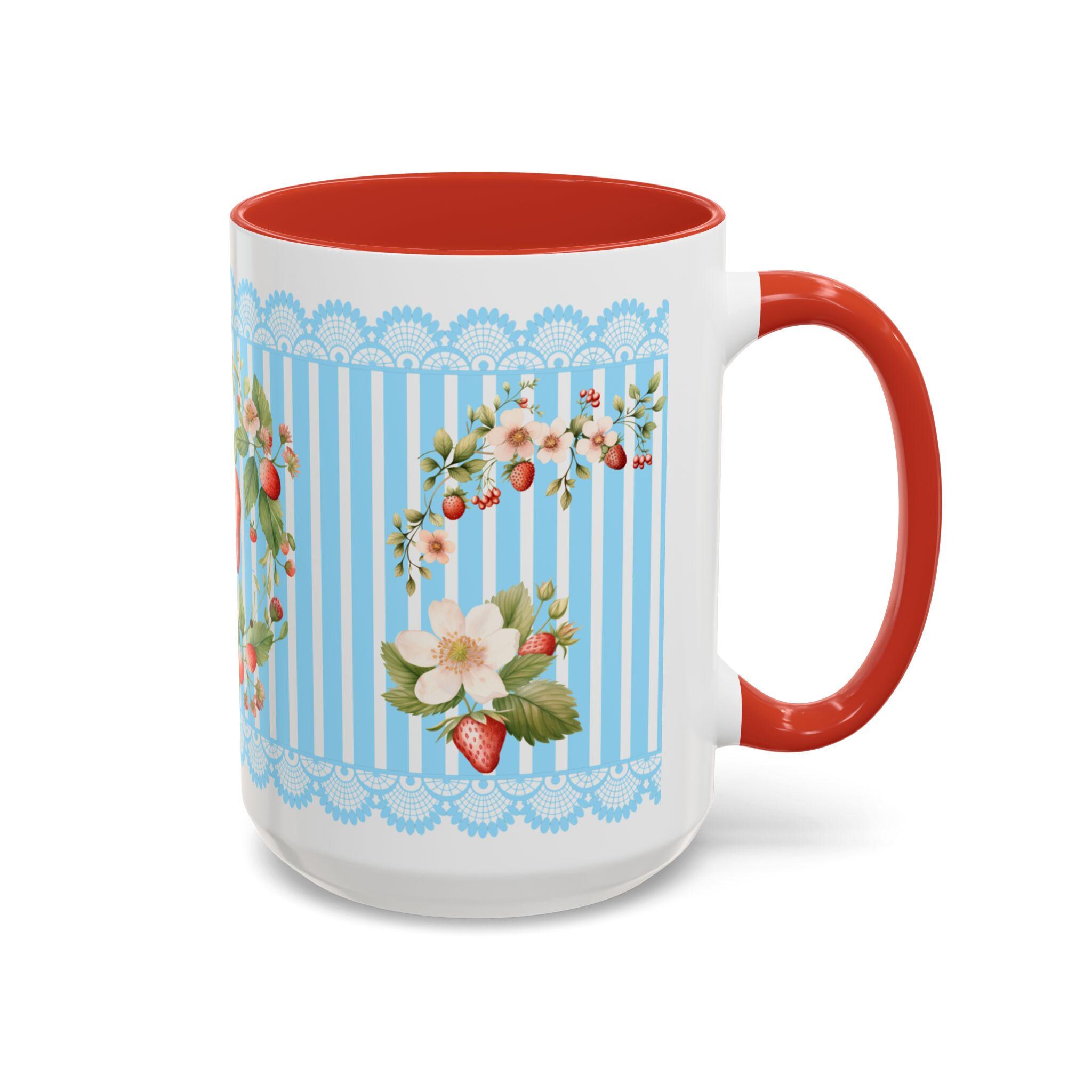 Pink Stripe Strawberry Mug main image 0