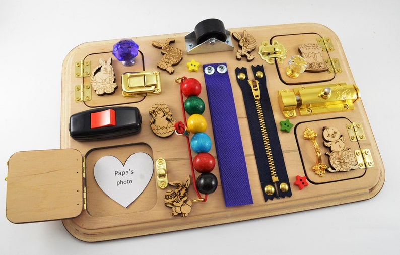 Easter baby gift Busy board for toddler Easter kid toys Happy Etsy